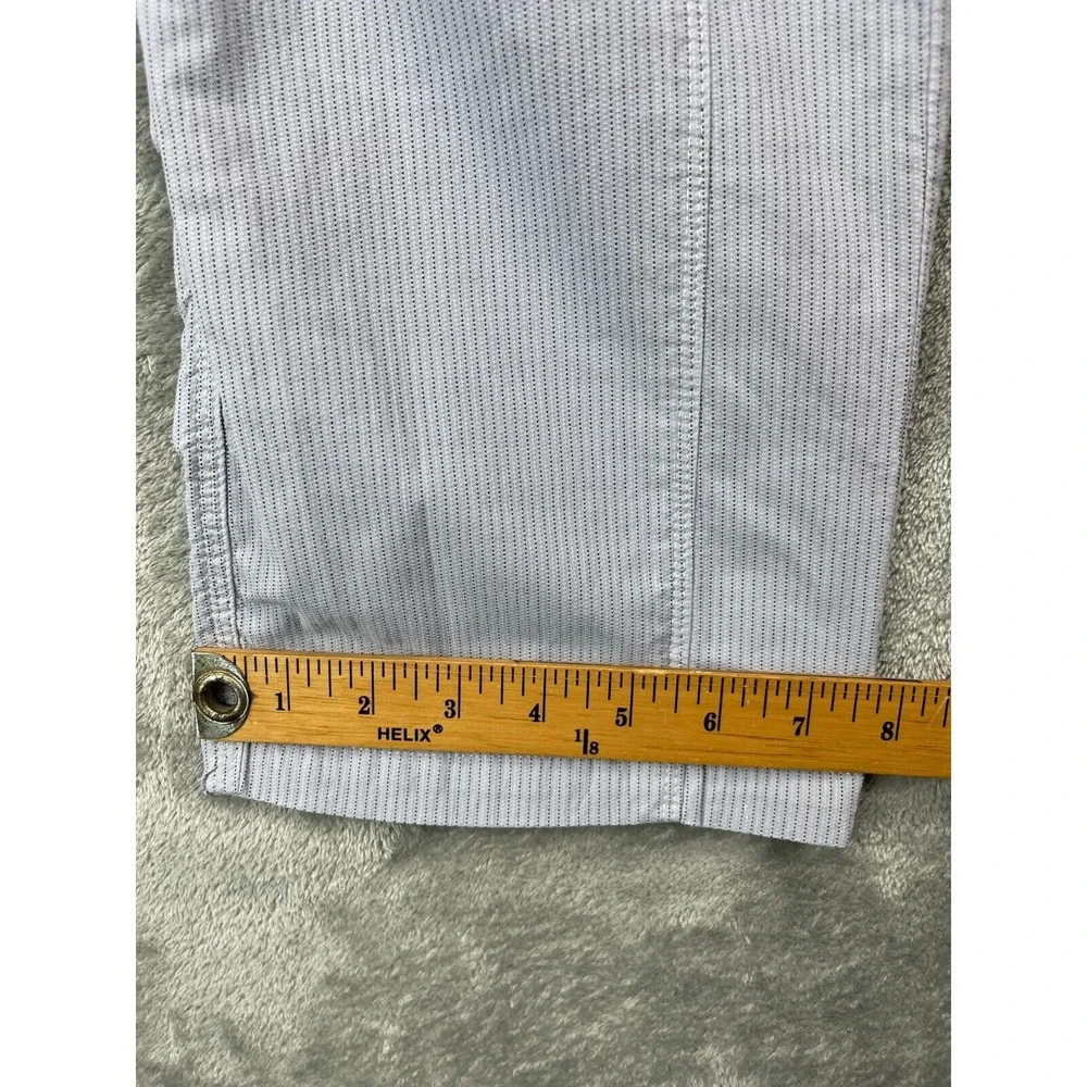 Claude Bonucci‎ Mens Pants 34x36 Gray Striped Straight Cotton Blend